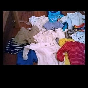 Clothes, Formula, diapers/bags, crib mobile